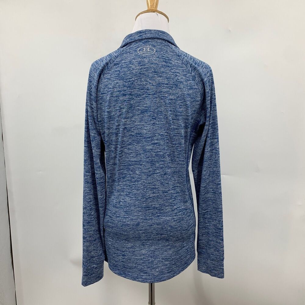 Under Armour Shirt Womens M Medium Blue Spacedye Half Zip Tech Twist HeatGear - Picture 5 of 13